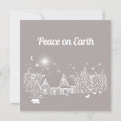 Witte Land Kerstvrede op aarde Kaart (Voorkant)