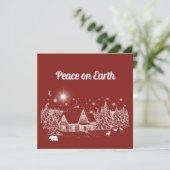 Witte Land Kerstvrede op aarde Kaart (Staand voorkant)