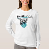 Witte lange hoes - Dani Hoops Basketball T-shirt (Voorkant)