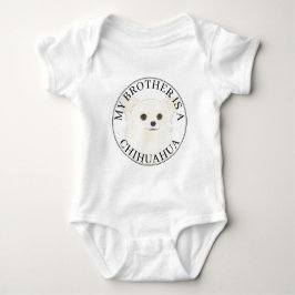 Witte Langharige Chihuahua Hond Grote Broer Romper