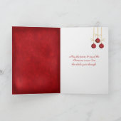 Witte lantaarnkaars met ornament kaart (Binnen)