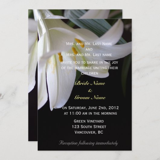 witte lantaarnveer, zomer, vakantiebruiloft kaart (Voorkant / Achterkant)