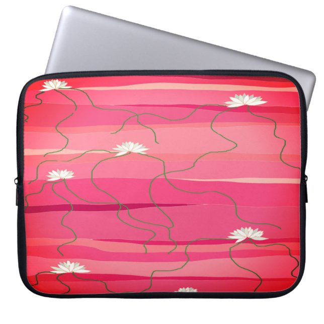 Witte laptophoes laptop sleeve (Voorkant)