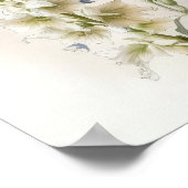 Witte Larkspur Bloemenkunst Print Poster (Hoek)