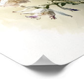 Witte Larkspur Bloemenkunst Print Poster (Hoek)