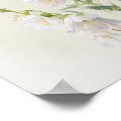 Witte Larkspur Bloemenkunst Print Poster (Hoek)