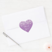 Witte & Lavendel Damask Dank u Sticker (Envelop)