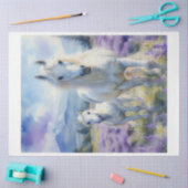 Witte Lavendel Paarden Tissuepapier (Craft)