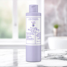Witte Lavendel waterdichte cosmetica flesetiket