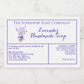 Witte Lavendel waterdichte zeep box label Voedselcontainer Etiket (Enkel label)