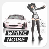Witte Lawaai MX5 Miata sticker (Voorkant)