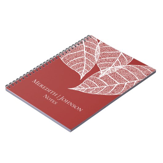 Witte lebskeletten met botanische glans | Geperson Notitieboek (Linkerzijde)