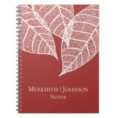 Witte lebskeletten met botanische glans | Geperson Notitieboek (Voorkant)