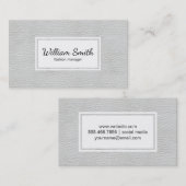 Witte lederen textuur visitekaartje (Voorkant / Achterkant)