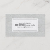 Witte lederen textuur visitekaartje (Achterkant)
