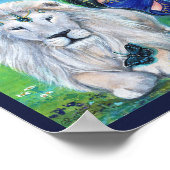 Witte leeuw en prinses van Renee Lavoie Poster (Hoek)