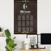 Witte leeuw en vrouw poster (Thuiskantoor)