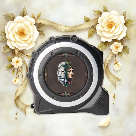 Witte leeuw en vrouw rolmaat