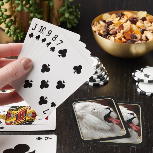 Witte Leeuw Fotokunst Speelkaarten (Insitu)