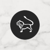 Witte Leeuw Leeuw Astrologie Dierenriem Teken op Z Confetti (Kleine voorkant)