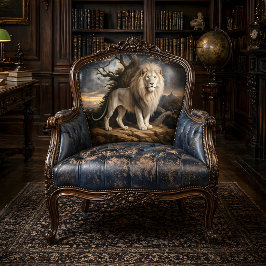 Witte Leeuw Majesteit Decoupage Tissuepapier