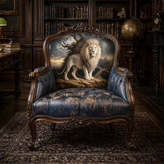 Witte Leeuw Majesteit Decoupage Tissuepapier