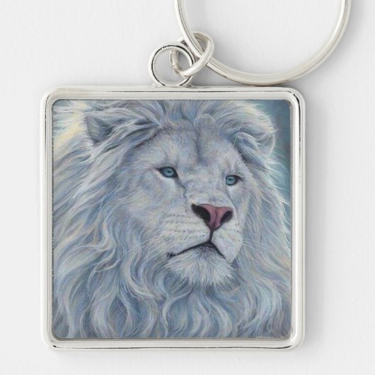 Witte Leeuw Sleutelhanger (Voorkant)
