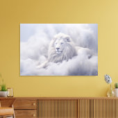 Witte Leeuw van Juda Canvas Afdruk (Insitu (Woonkamer))
