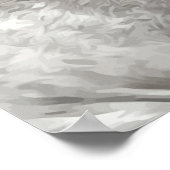 Witte leeuwenkop oerwouden digitaal abstract poster (Hoek)