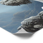 Witte leeuwenkunst poster (Hoek)