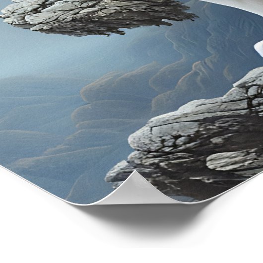 Witte leeuwenkunst poster (Hoek)