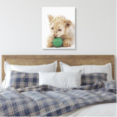 Witte leeuwerik (Panthera leo krugeri) Canvas Afdruk (Insitu (Slaapkamer))