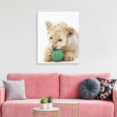 Witte leeuwerik (Panthera leo krugeri) Canvas Afdruk (Insitu (Woonkamer))