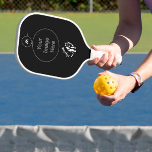 Witte leeuwin koningin van de jacht pickleball paddle