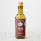 Witte lef Pure Maple Syrup Circular Logo 2 x 3 inc Wijn Etiket (Voorkant)