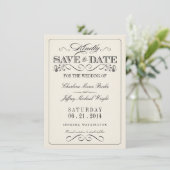 Witte legant Save the Date WT313 (Staand voorkant)