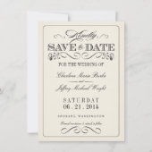 Witte legant Save the Date WT313 (Voorkant)