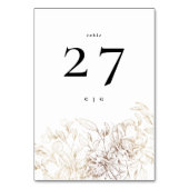 Witte legante Folie Botanische monogram bruiloft Kaart (Voorkant)