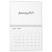 Witte lege kalender 2023 met scripttekst (Jan 2026)