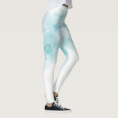 Witte leggings hebben een zacht aquarelontwerp (Rechts)