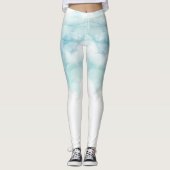 Witte leggings hebben een zacht aquarelontwerp (Voorkant)