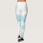 Witte leggings hebben een zacht aquarelontwerp (Achterkant)