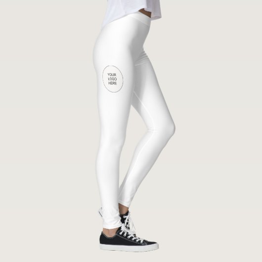 Witte Leggings Jouw namen toevoegen Logo Modern (Rechts)