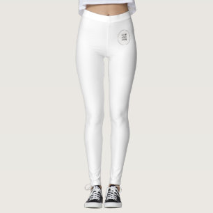 Witte Leggings Jouw namen toevoegen Tekst uploaden