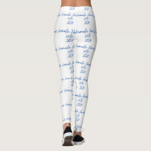 Witte Leggings Kamala Harris Blue Font