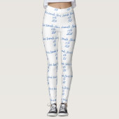 Witte Leggings Kamala Harris Blue Font (Voorkant)