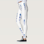 Witte Leggings met blauwe sterren (Links)