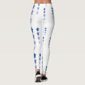 Witte Leggings met blauwe sterren (Achterkant)