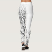 Witte leggings met boomtakken. (Achterkant)
