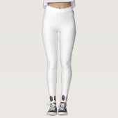 Witte leggings met floraal ontwerp (Voorkant)